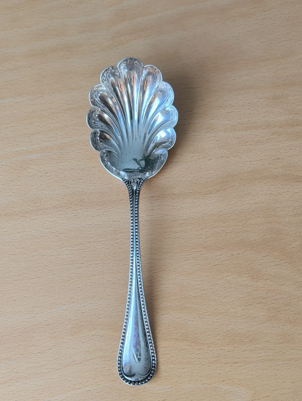 Sterling Silver Scallop Serving Spoon